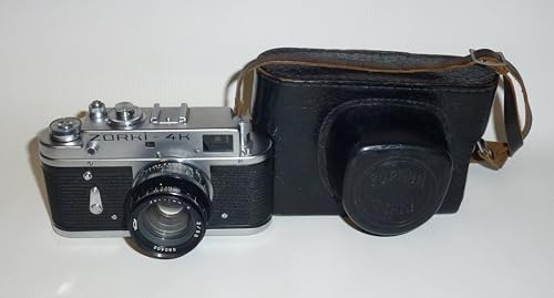 Camera ZORKI-4K Vintage USSR Film Camera With Lens INDUSTAR 50mm/3.5 Lens Silver