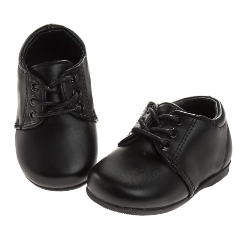 Josmo Baby Boys’ Dress Shoes – Casual Leatherette Derby Walking Shoes (Infant/Toddler) - Image 3