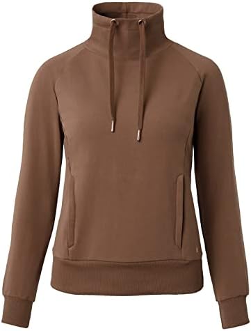 HORZE Remy Women's Sustainable Organic Cotton Equestrian Sweatshirt - Bison Dark Brown - 4