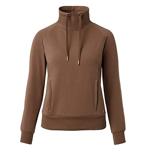 Horze Remy Women's Sustainable Organic Cotton Equestrian Sweatshirt - Bison Dark Brown - 4 #TOP21