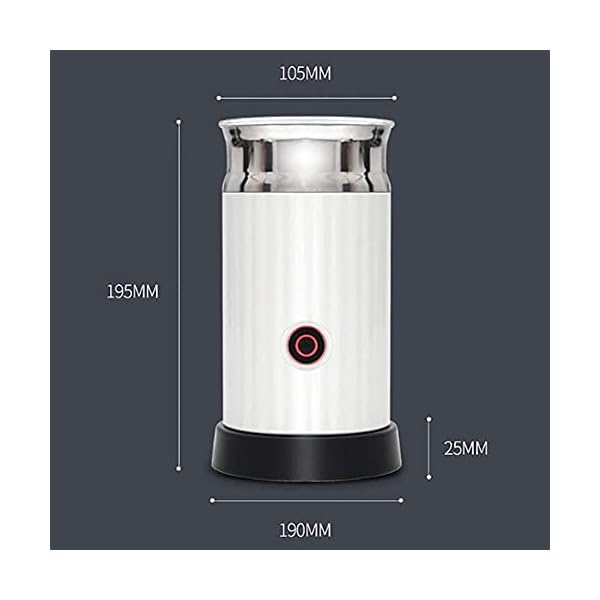 LSDRALOBPOI Vaporizador de Leche Batidora de Leche Calentador de Leche El Modo tÃ¡ctil Caliente y frÃ­o con Revestimiento de Acero Inoxidable se Puede Desmontar y es fÃ¡cil de Limpiar 1023 - Imagen 4