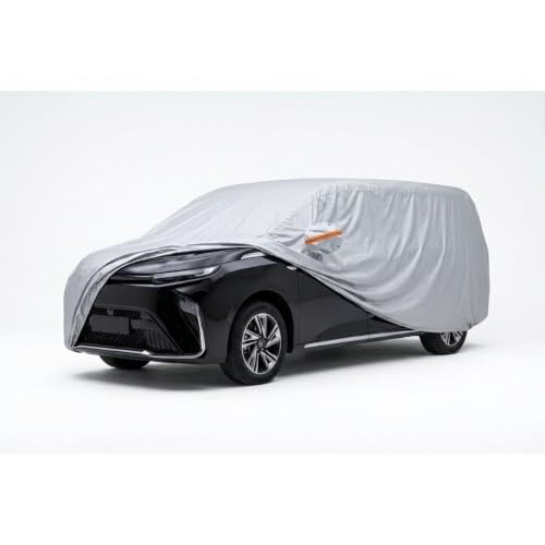 Image of myTVS 100% Waterproof Car Body Cover for MG M9 EV - Custom-Fit, Double-Layer, UV & Dust Proof, Mirror Pockets & Elastic Clip Lock (CSK 12)