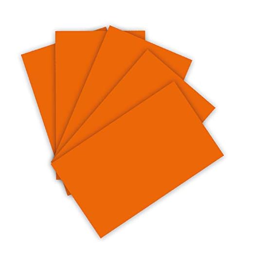 folia-Papel de Arcilla de 130 g/m², Color Naranja Claro, DIN A3, 50 Hojas, como Base para numerosas Manualidades, (MAX Bringmann KG 6341)