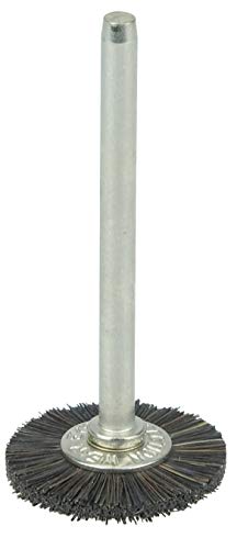 Image of Weiler 26059 3 /4 inch Diameter, 1 /8 inch Stem Size, Stiff Hair Bristle Fill, Miniature Wheel Brush, Made in the USA