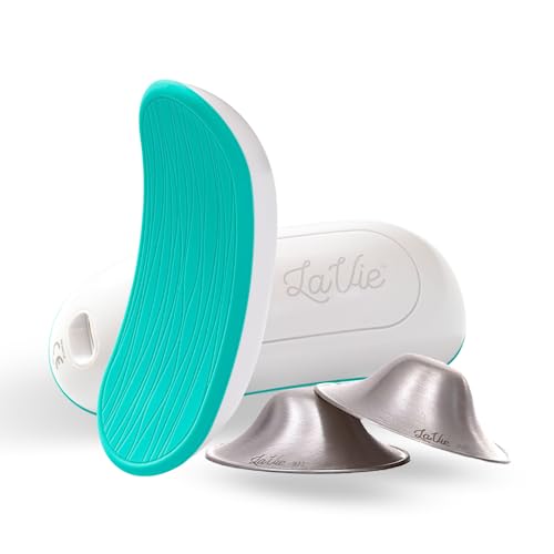 The LaVie 3-in-1 Warming Lactation Massager Bundle with LaVie Silver Nursing Cups, Soothing Protection for Nursing Nipples, Calming Relief for Breastfeeding Moms, Silver Nipple Covers All Natural