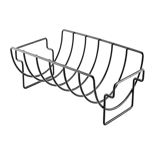 ibasenice griglia all'aperto cremagliera in Piedi Pratico Supporto per Barbecue ripiano per Barbecue Durevole Rack Barbecue Black