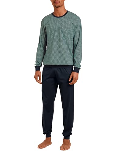 Calida Herren Relax Imprint Pyjamaset, Tempest Blue, 52-54