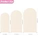 Fomcet Wedding Arch Cover 7.2FT, 6.6FT, 6FT Beige Spandex Fitted Fabric Arch Backdrop Cover Set of 3 Round Top Chiara Backdrop Stand Covers for Wedding Ceremony Birthday Party Baby Shower Decor