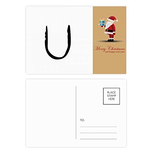 Cartes postales Upsilon Père Noël noir pour vos vœux chaleureux en lot de 20