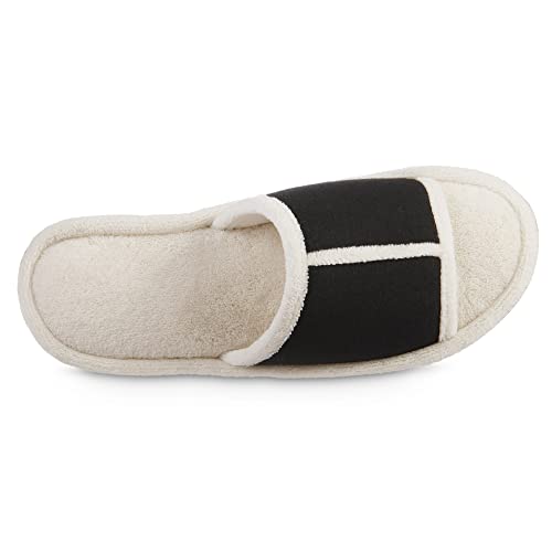 isotoner Womens Microterry Floral Print/Jersey Slide Slippers3