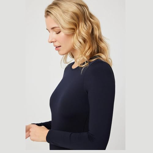YSABEL MORA Pack 2 Camisetas Térmicas Mujer Manga Larga Retención de Calor Interior Ideal Invierno Frío Primera Clase Interior Afelpado Composición 92% Poliéster 8% Elastano
