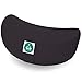 Present Mind Cuscino Meditazione a Mezzaluna (Altezza 15 cm) - Colore: Nero Profondo - Cuscino Zafu Yoga Alto/Cuscino Yoga - Prodotto nell'UE - Fodera Lavabile - Cuscino Yoga Meditazione Naturale