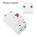 DZ47LE 1P+N Circuit Breaker 100A, Leakage Current Protector for Overload Protection Switch, Residual Current Device 220V with PC Shell, 100 Amp Protection for Residential Safety