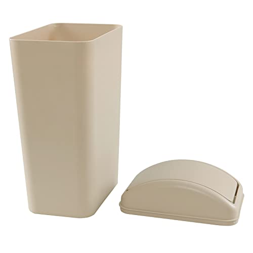 Utiao 14 L Slim Plastic Garbage Bins, Small Swing Trash Cans For Kitchen, Office, Bathroom, R #TOP5