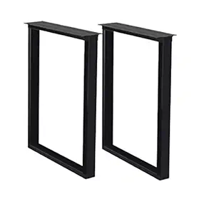 HIRVALL Heavy Duty Desk Legs DIY Furniture Legs for Dining Table,Coffee Table,Office Desk Set of 2 (Square Shape)