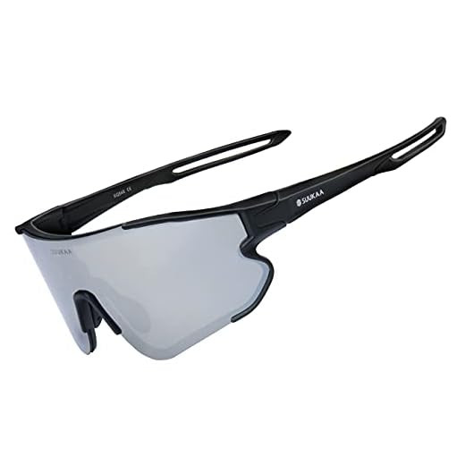 SUUKAA Ciclismo Gafas CE Certificación Polarizadas con 3 Lentes Intercambiables UV 400 Gafas,Corriendo,Moto,MTB Bicicleta Montaña,Camping y Actividades al Aire Libre para Hombres y Mujeres TR-90