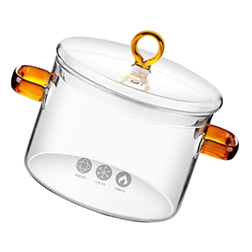 HOLIDYOYO - Glass Stew Pot Household Stew Pot Double Handle for Easy Handling Great for Cooking