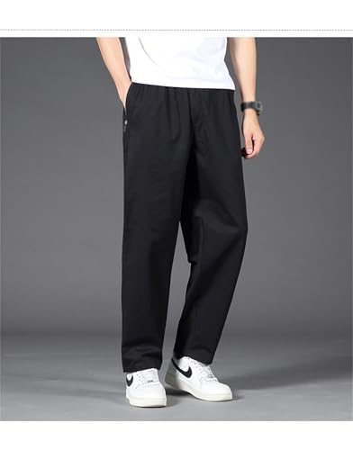 Puliam Easetactic -Flex Fit Zipper-Pocket Durable Pants,Men's Cotton Lightweight,Casual Large Size Twill Relaxed Pants4