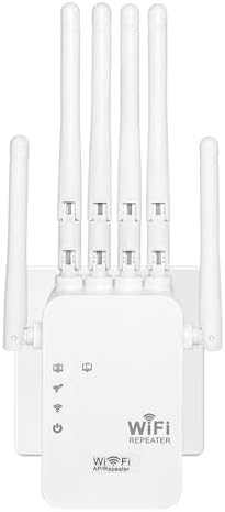 Installer Répéteur Wifi Orange Répéteur WiFi 6 Antennes - Amplificateur Signal Pour Maison Et Bureau, 300m² Couverture, 2 Ports LAN - Installation Facile Booster WiFi Bi-bande