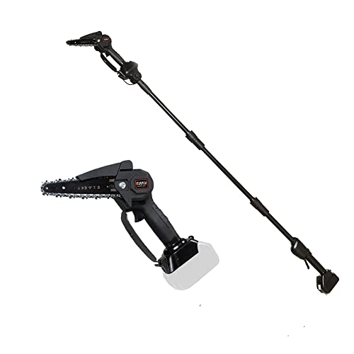 lingyue コードレス高枝電動チェーンソー本体のみ マキタ18V 純正/互換バッテリー BL1830 BL1860 BL1830B BL1860B などに対応可能 普通電動チェーンソーと高枝切りチェーソー切り替え可能 庭木剪定・高枝伐採 1枚目