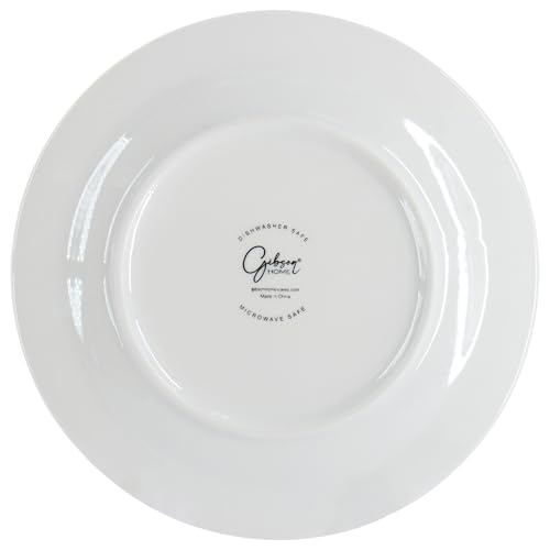 image for Gibson Home Everyday Embossed 12 Piece Round Ceramic Dinnerware Set in