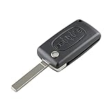 OBEST 3 Botones Caja de Control Remoto, Cubierta de Carcasa Llave Distancia de Coche para Peugeot 207 307 308 407 607 807 Citroen C1 C2 C3 C4 C5 C6