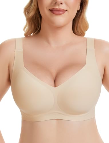 Gailife Womens Seamless Wireless Supportive Lift Bra Push Up Comfort Plus Size Bra No Underwire Full...