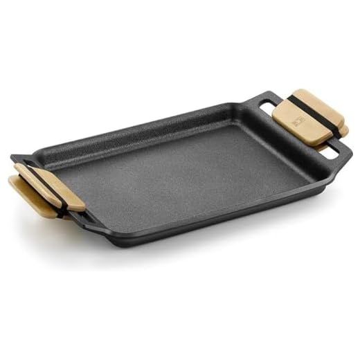 Bra Market - Parrilla lisa 40 cm, Aluminio Fundido con Antiadherente, sin PFOAApta para todo tipo de cocinas incluida Inducción