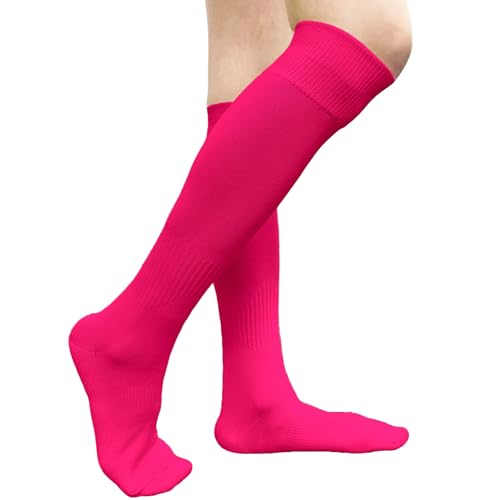 COUVER Mens Polyester Soccer Knee High Socks Sports Team Socks, 1 Pair
