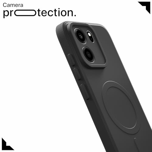 Image of Pikkme Back Cover for OnePlus Nord CE 6 5G Soft Matte Silicone Mag-Safe Design (Mag-Safe Not Support) Camera Protection | Slim Fit Bumper Cover (Black)