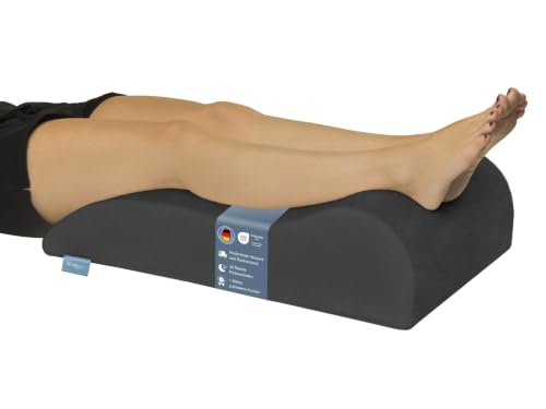 XDREAM Venenkissen zur Hochlagerung der Beine | ergonomisch geformt |hat eine stützende und entlastende Funktion | Abnehmbarer und waschbarer Bezug | Öko-Tex Zertifiziert | grau