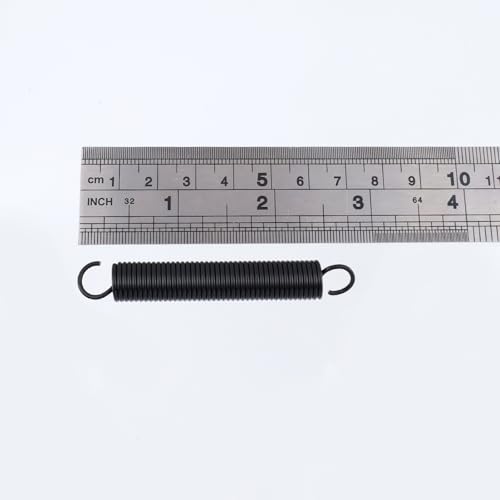 Image of Mcredy 10 Pcs Extension Springs Black 2.76 Inch Stainless Steel Mechanical Small Extension Spring with Dual Hooks for Home Repairing