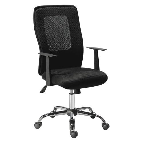 Générique Chaise de Bureau Assise Tissu, Dossier Maille Net Mesh (Noir)
