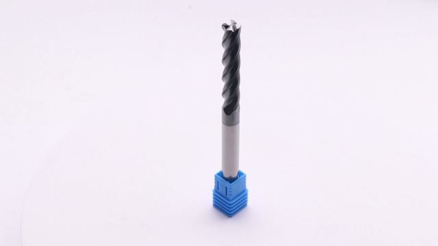 Image of 5 /16 inch 4 Flute Solid Carbide Long Square End Mill, 4 inch OAL, AlTiN Coated | 35 Helix, 5 /16 inch Cutting Dia, 5 /16 inch Shank Dia, 1-5 /8 inch LOC, for Milling Alloy Steel, Carbon Steel, Cast Iron, Copper