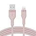 Produktbild Belkin BoostCharge Flex Silikon-USB-A/Lightning-Kabel, 2 m, MFi-zertifiziertes Ladekabel für iPhone 14/14 Plus, 13, 12, 11, Pro, Max, mini, SE, iPad und andere Geräte Rosa