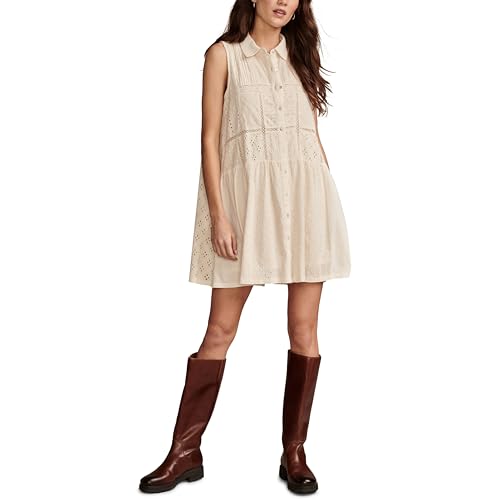 Image of Lucky Brand Women's Lucky Brand Women's Collared Tiered Dress