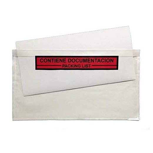 Sobre Contiene Documentación Packing List con Impresión 235x132mm Transparente - 250 UDS.