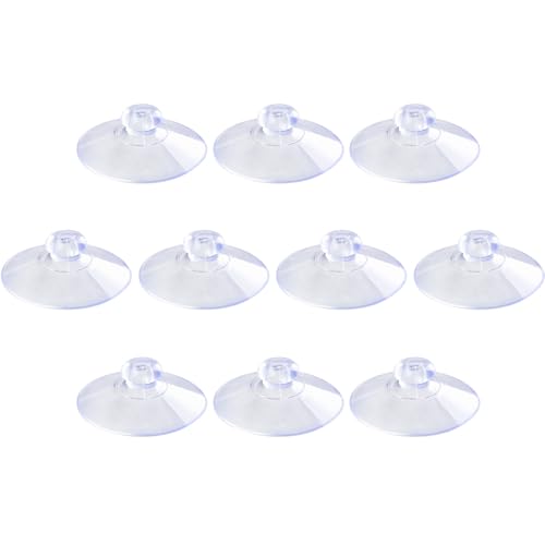 Image of Pawfly 10 Pack Clear Suction Cups 3 cm PVC Plastic Small Sucker for Glass without Hooks for Home Decoration and Organization Visit the Store