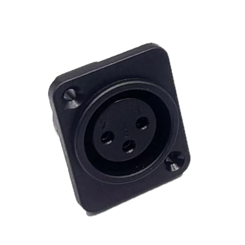 Studio Grade 3Pin XLR Adapter Alloy Reinforced Housing Straight Terminal Panel Mount for Clear Transmission XLR Male Connector P