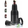 Stepstall 14 oz. Beer Bottle and Can Cooler with Beer Opener,3 in 1 Can Cooler, Slim Can Beer Bottle Insulators Holder, Double Walled Stainless Steel Insulated Can Cooler for Beer,Soda