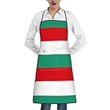 Schürze mit Bulgarischer Flagge, mit Tasche, Polyester-Kochschürze für Küche, Restaurant, Handwerk