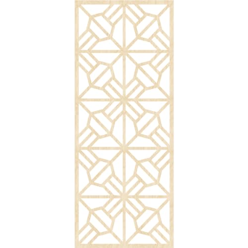 Image of 23 3 /8 inchW x 59 3 /8 inchH x 1 /4 inchT Auburn Decorative Fretwork Wood Wall Panels, Birch