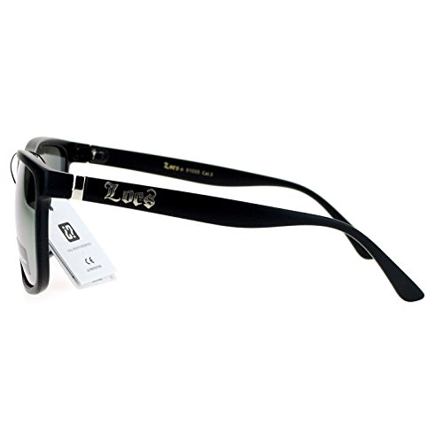 Locs Mirrored Lens Gangster Oversized Rectangular Horned Sunglasses (Orange Fuchsia Mirror, 58)4