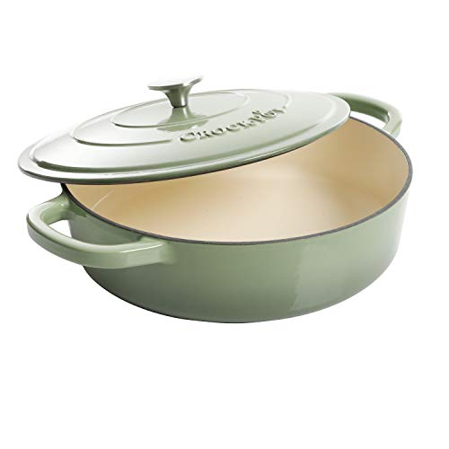 Crock Pot Artisan Enameled Cast Iron Braiser W/Lid, 5-Quart, Pistachio2