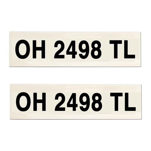 Boat Registration Numbers Vinyl Decal Sticker Set 3 Tall Upright Style for Boats Jet Skis Kayaks & More 869
