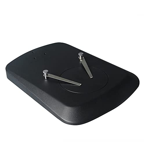 Microscope Metal Microscope Base Table 20.5cm*27.3cm Base Plate Bottom for Binocular Trinocular Stereo Microscope 32mm Column Board(Black)