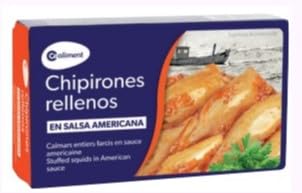 Coaliment Calamaretti Ripieni in Salsa Americana, Lattina, Peso Sgocciolato 72 g, Confezione da 3