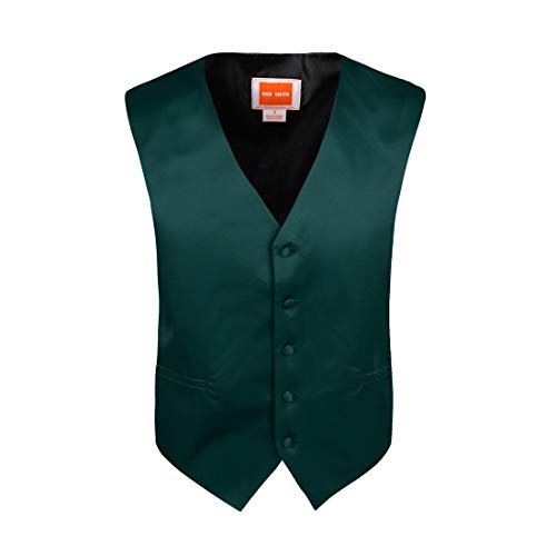 Dan Smith Men's Fashion Design Plain Microfiber Waistcoat For Urban Matching Tie With Bags3