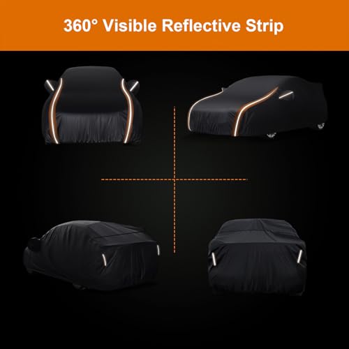 Image of 8-Layer All Weather Waterproof Car Cover Custom Fit for Subaru WRX Impreza STI 2007-2025, Lab-Verified Snow /Rain /UV Protection - Zipper Door & Storage Bag