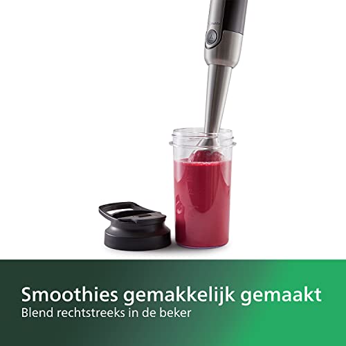 Philips Staafmixer Viva Collection - SpeedTouch met snelheidsbediening - Tumbler voor onderweg - Mengvermogen van 800 W - Gemakkelijk schoon te maken - HR2650/90 - Afbeelding 4